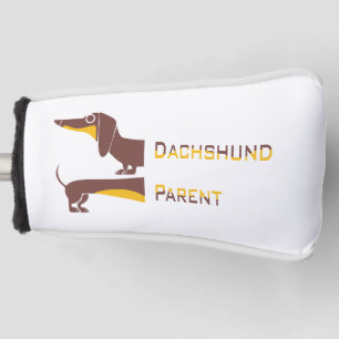 Grappig schattig teckel voor lange hond ouder golfheadcover