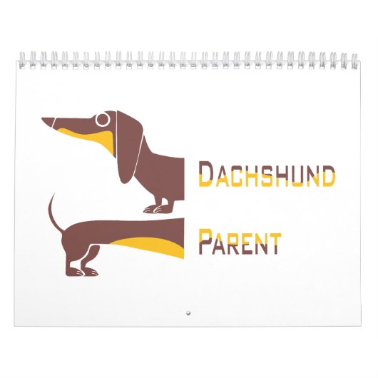 Grappig schattig teckel voor lange hond ouder kalender (Hoes)