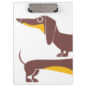 Grappig schattig teckel voor lange hond ouder klembord (Voorkant)