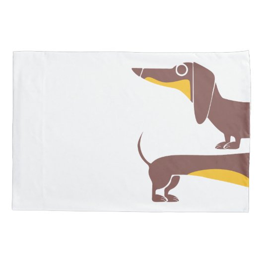 Grappig schattig teckel voor lange hond ouder kussensloop (Achterkant)