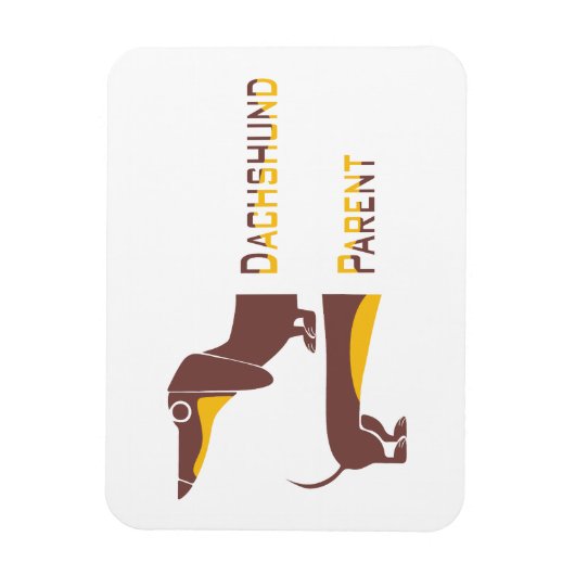 Grappig schattig teckel voor lange hond ouder magneet (Verticaal)