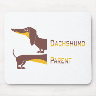 Grappig schattig teckel voor lange hond ouder muismat