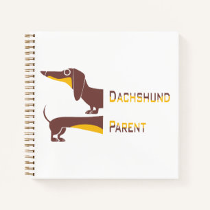 Grappig schattig teckel voor lange hond ouder notitieboek