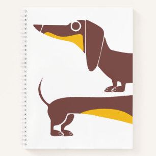 Grappig schattig teckel voor lange hond ouder notitieboek