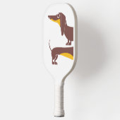 Grappig schattig teckel voor lange hond ouder pickleball paddle (Links)