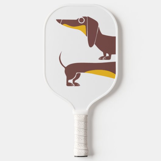 Grappig schattig teckel voor lange hond ouder pickleball paddle (Voorkant)