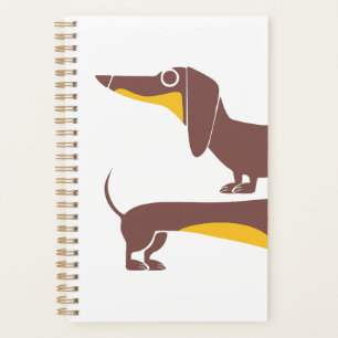 Grappig schattig teckel voor lange hond ouder planner