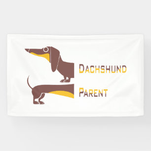 Grappig schattig teckel voor lange hond ouder spandoek