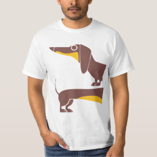 Grappig schattig teckel voor lange hond ouder t-shirt