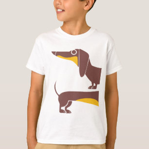 Grappig schattig teckel voor lange hond ouder t-shirt