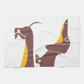 Grappig schattig teckel voor lange hond ouder theedoek (Horizontaal)