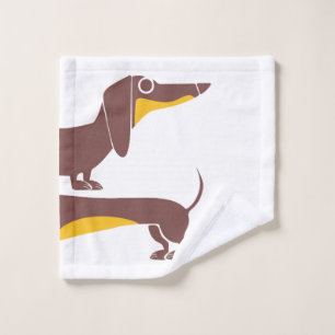 Grappig schattig teckel voor lange hond ouder washandje