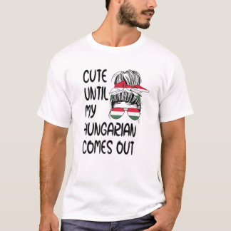 Grappig Schattig Tot Mijn Hongaarse Kant Uitkomt T-shirt