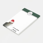 Grappig schattig Vakantie kerstkat monogram Post-it® Notes (Schuin)