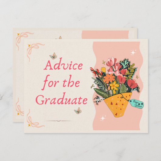 Grappig & Schattige Afstuderen Advies Kaart (Voorkant / Achterkant)
