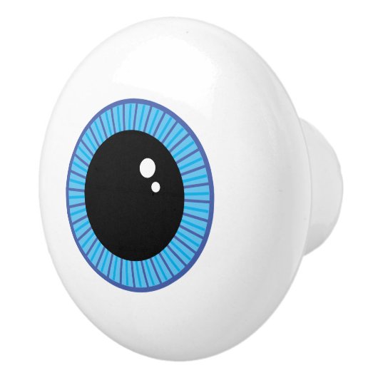 Grappig Schattige Blauw Oogbal Keramische Knop (Rechts)
