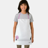 Grappig Schattige Bubblegum Vogels op een Draadwit Schort (Insitu)