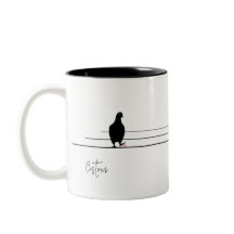 Grappig Schattige Bubblegum Vogels op een Draadwit