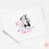 Grappig Schattige Bunco Speler Party Invite Vierkante Sticker (Envelop)