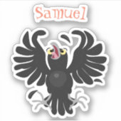 Grappig schattige cartoon-illustratie sticker (Voorkant)