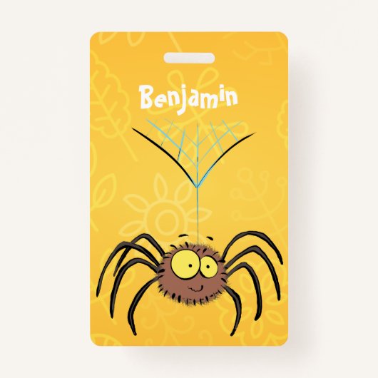 Grappig schattige cartoon van de fluffiasappel badge (Voorkant)