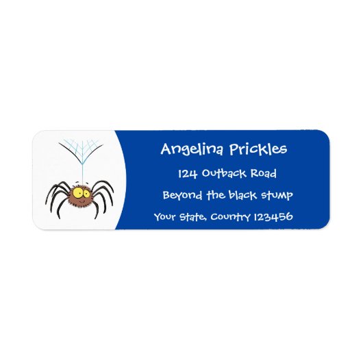 Grappig schattige cartoon van de fluffiasappel etiket (Voorkant)