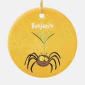 Grappig schattige cartoon van de fluffiasappel keramisch ornament (Achterkant)