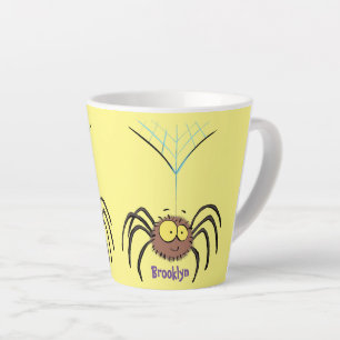 Grappig schattige cartoon van de fluffiasappel latte mok