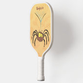 Grappig schattige cartoon van de fluffiasappel pickleball paddle (Links)