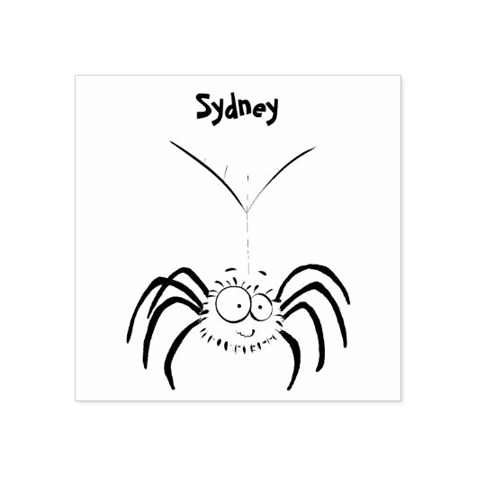 Grappig schattige cartoon van de fluffiasappel 	rubberstempel (Afrduk)