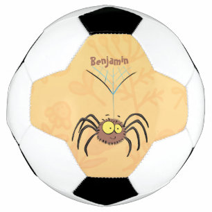 Grappig schattige cartoon van de fluffiasappel voetbal