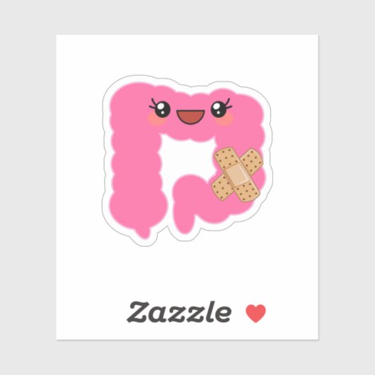 Grappig Schattige Colon met Bandage Sticker (Vel)