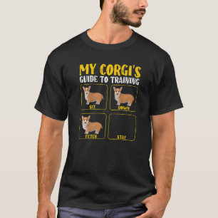 Grappig schattige corgi-gids voor het trainen van t-shirt