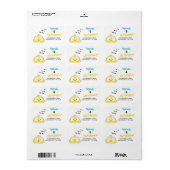 Grappig Schattige Crazy Chicken Label (Full Sheet)