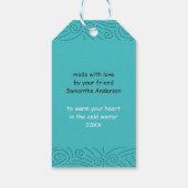 Grappig Schattige Custom Breien Naalden Garen Joke Cadeaulabel (Achterkant)