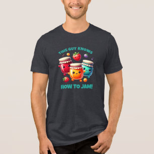 Grappig Schattige Deze man weet hoe hij moet jamme Tri-Blend Shirt