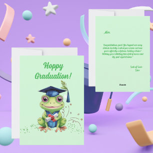 Grappig Schattige Frog Afstuderen Wenskaart Feestdagenkaart