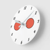 Grappig Schattige Gezicht Ogen Halloween 2024 Sina Ronde Klok (Hoek)