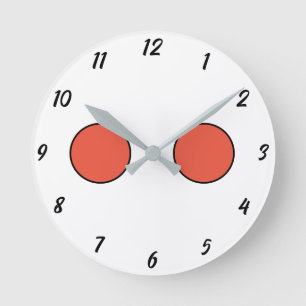 Grappig Schattige Gezicht Ogen Halloween 2024 Sina Ronde Klok