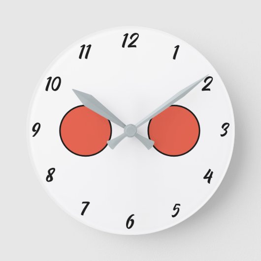 Grappig Schattige Gezicht Ogen Halloween 2024 Sina Ronde Klok (Voorkant)