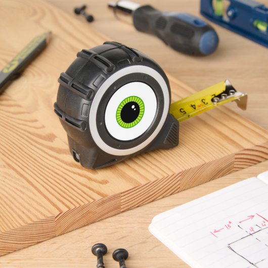 Grappig Schattige Groen Oogbal Rolmaat (Houtwerk)