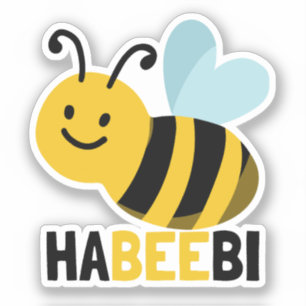 Grappig Schattige Habeebi Bee Pun Habibi Sticker