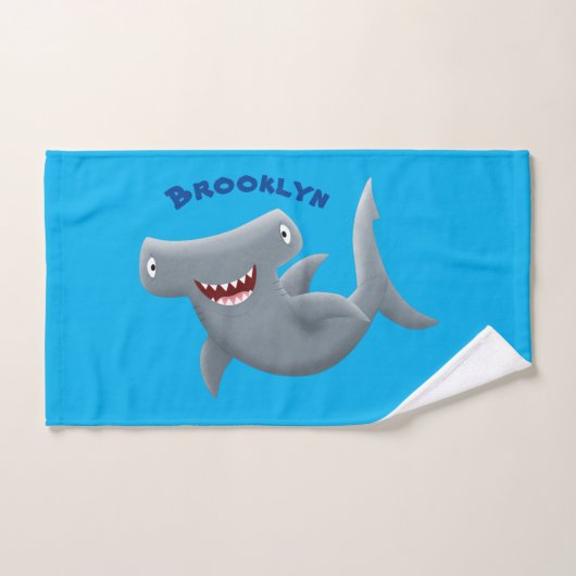 Grappig schattige Hammerhead-cartoon Bad Handdoek (Handdoek)