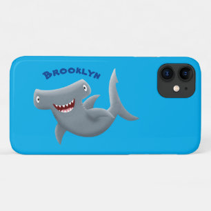 Grappig schattige Hammerhead-cartoon iPhone 11 Hoesje