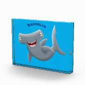 Grappig schattige Hammerhead-cartoon Fotoblokken (Rechts)