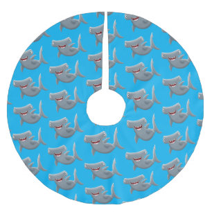 Grappig schattige Hammerhead-cartoon Kerstboom Rok