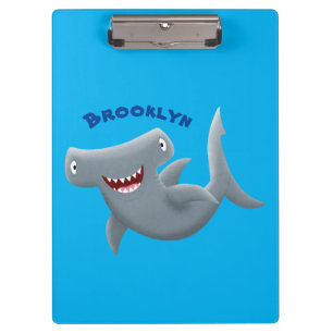 Grappig schattige Hammerhead-cartoon Klembord