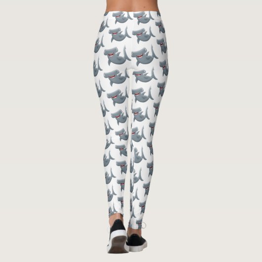 Grappig schattige Hammerhead-cartoon Leggings (Achterkant)