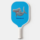 Grappig schattige Hammerhead-cartoon Pickleball Paddle (Achterkant)
