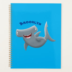 Grappig schattige Hammerhead-cartoon Planner